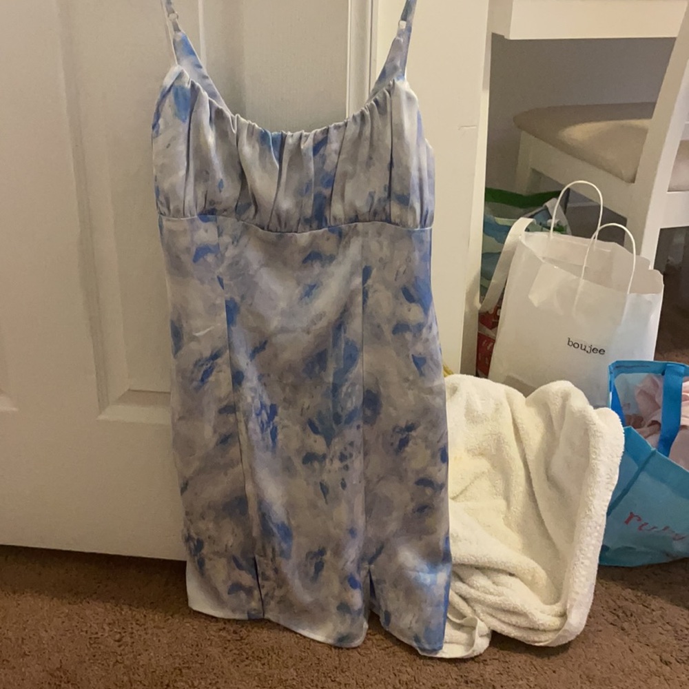 Blue Tie Dye Dress